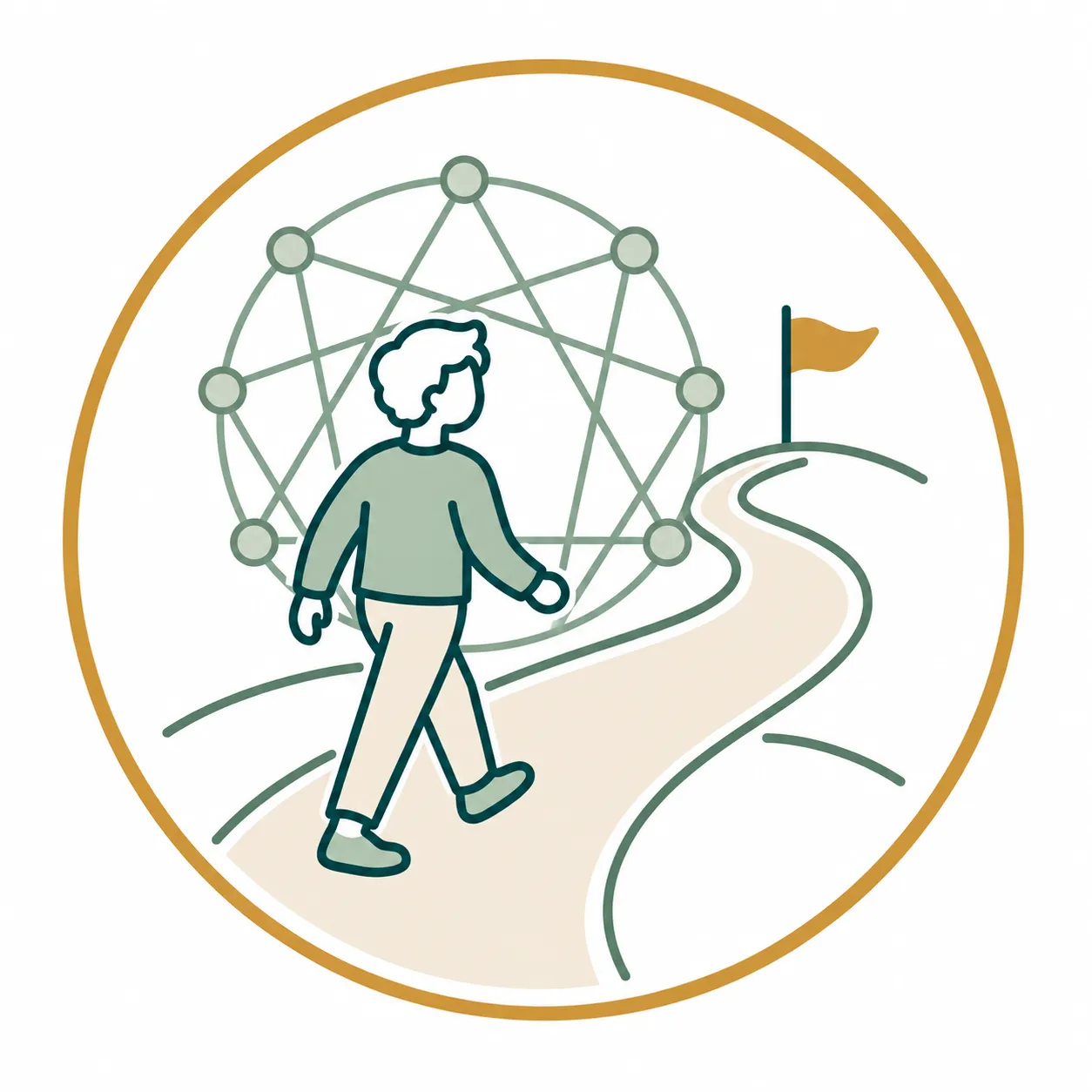 Ilustração de Coaching com Eneagrama